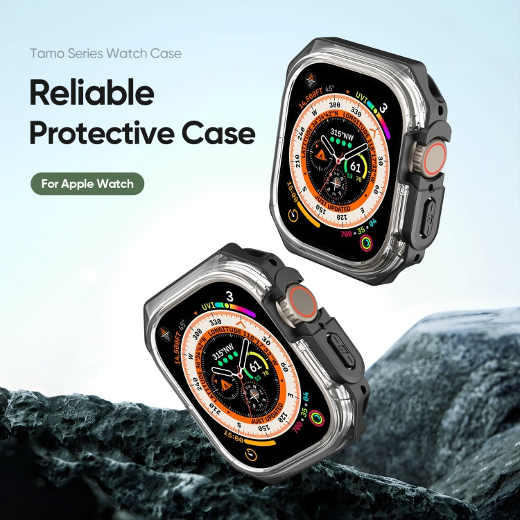 For Apple Watch Ultra 2 49mm / Ultra 49mm DUX DUCIS Tamo Series Hollow PC + TPU Watch Protective Case(Transparent Black) - Watch Cases by DUX DUCIS | Online Shopping UK | buy2fix