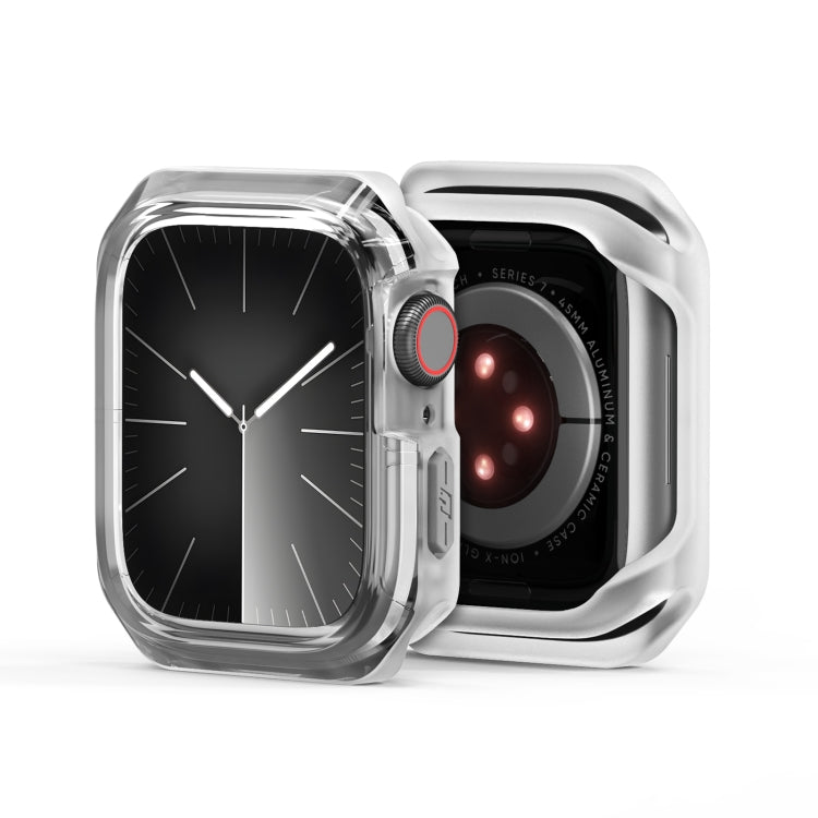 For Apple Watch 4 / 5 / 6 / SE 40mm DUX DUCIS Tamo Series Hollow PC + TPU Watch Protective Case(Transparent White) - Watch Cases by DUX DUCIS | Online Shopping UK | buy2fix