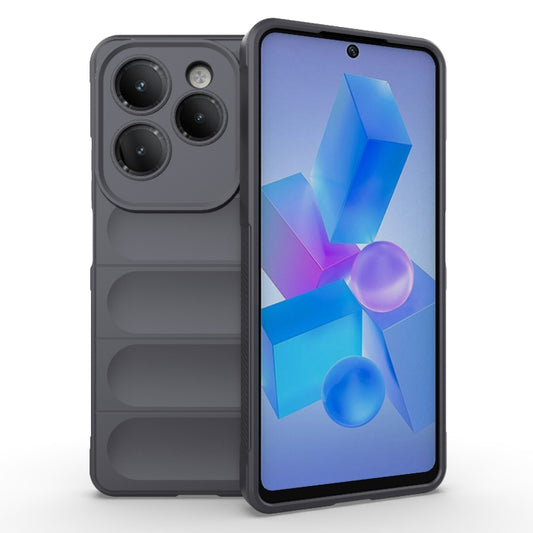 For Infinix Hot 40 Pro / Hot 40 Magic Shield TPU + Flannel Phone Case(Dark Grey) - Infinix Cases by buy2fix | Online Shopping UK | buy2fix