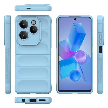 For Infinix Hot 40 Pro / Hot 40 Magic Shield TPU + Flannel Phone Case(Light Blue) - Infinix Cases by buy2fix | Online Shopping UK | buy2fix