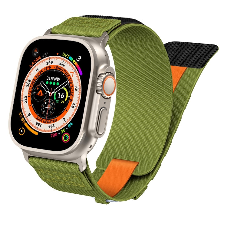 For Apple Watch Ultra 2 49mm Nylon Braided Rope Orbital Watch Band(Green) - Watch Bands by buy2fix | Online Shopping UK | buy2fix