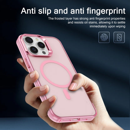 For iPhone 12 Pro Max Electroplated IMD Magsafe PC Hybrid TPU Phone Case(Pink) - iPhone 12 Pro Max Cases by buy2fix | Online Shopping UK | buy2fix