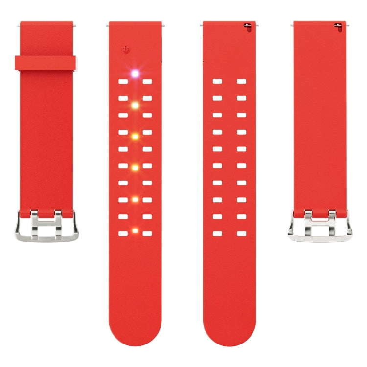 For Apple Watch SE 44mm Luminous Colorful Light Silicone Watch Band(Red) - Watch Bands by buy2fix | Online Shopping UK | buy2fix