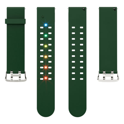 For Apple Watch 42mm Luminous Colorful Light Silicone Watch Band(Green) - Watch Bands by buy2fix | Online Shopping UK | buy2fix