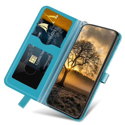 For Xiaomi 13T Life Tree Embossing Pattern Leather Phone Case(Blue) - Xiaomi Cases by buy2fix | Online Shopping UK | buy2fix