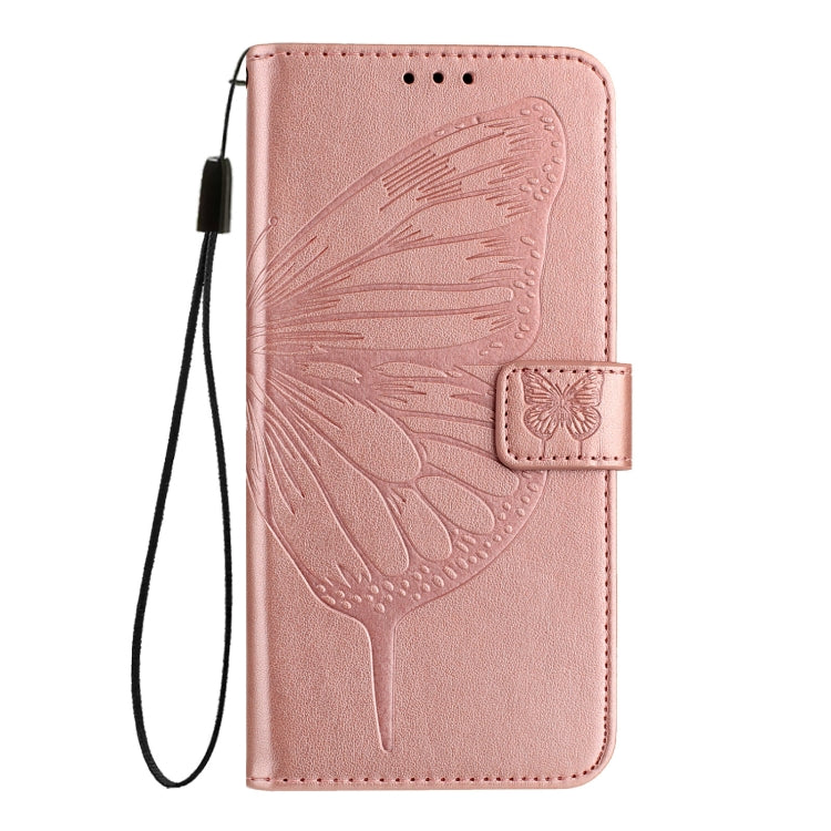 For Google Pixel 9 Pro XL Embossed Butterfly Leather Phone Case(Rose Gold) - Google Cases by buy2fix | Online Shopping UK | buy2fix