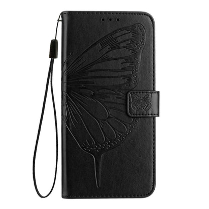 For Google Pixel 9 Pro XL Embossed Butterfly Leather Phone Case(Black) - Google Cases by buy2fix | Online Shopping UK | buy2fix