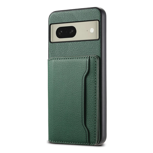 For Google Pixel 8 Calf Texture Card Bag Design Full Coverage Phone Case(Green) - Google Cases by buy2fix | Online Shopping UK | buy2fix