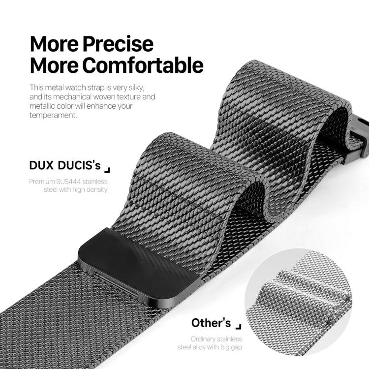 For Apple Watch Series 8 41mm DUX DUCIS Milanese Pro Series Stainless Steel Watch Band(Black) - Watch Bands by DUX DUCIS | Online Shopping UK | buy2fix