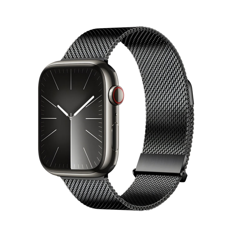 For Apple Watch SE 2022 44mm DUX DUCIS Milanese Pro Series Stainless Steel Watch Band(Black) - Watch Bands by DUX DUCIS | Online Shopping UK | buy2fix