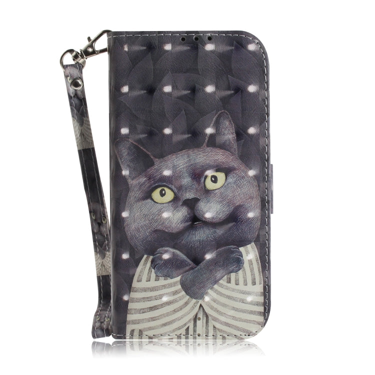 For Google Pixel 9 Pro 3D Colored Horizontal Flip Leather Phone Case(Hug Cat) - Google Cases by buy2fix | Online Shopping UK | buy2fix