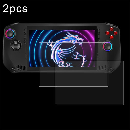 For MSI Claw 7 inch Game Console 2pcs 9H 0.3mm Explosion-proof Tempered Glass Film - Accessories by buy2fix | Online Shopping UK | buy2fix