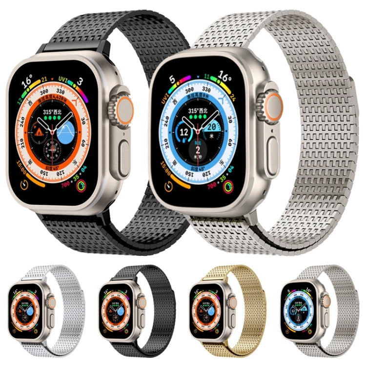 For Apple Watch Series 8 41mm Milanese Loop Magnetic Clasp Stainless Steel Watch Band(Silver) - Watch Bands by buy2fix | Online Shopping UK | buy2fix