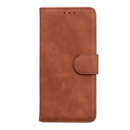 For Google Pixel 9 Pro Skin Feel Pure Color Flip Leather Phone Case(Brown) - Google Cases by buy2fix | Online Shopping UK | buy2fix