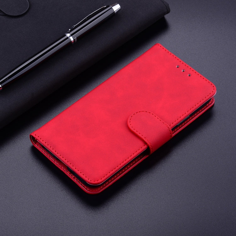 For Google Pixel 9 Skin Feel Pure Color Flip Leather Phone Case(Red) - Google Cases by buy2fix | Online Shopping UK | buy2fix