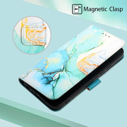 For Google Pixel 9 Pro PT003 Marble Pattern Flip Leather Phone Case(Green) - Google Cases by buy2fix | Online Shopping UK | buy2fix