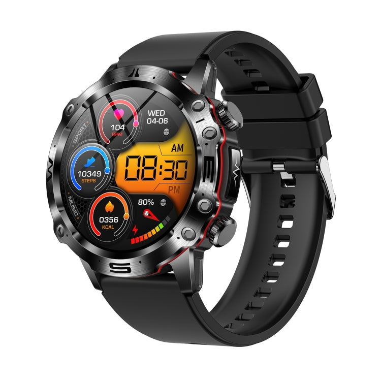 ET482 1.43 inch AMOLED Screen Sports Smart Watch Support Bluethooth Call /  ECG Function(Black Silicone Band) - Smart Watches by buy2fix | Online Shopping UK | buy2fix