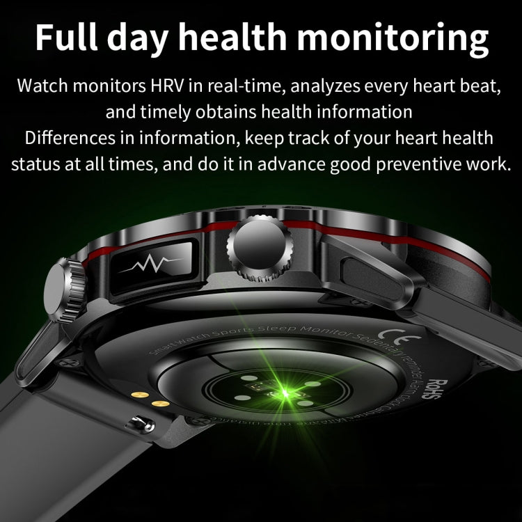 ET482 1.43 inch AMOLED Screen Sports Smart Watch Support Bluethooth Call /  ECG Function(Black Silicone Band) - Smart Watches by buy2fix | Online Shopping UK | buy2fix