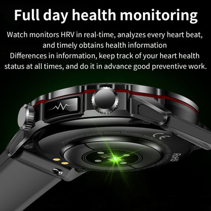 ET482 1.43 inch AMOLED Screen Sports Smart Watch Support Bluethooth Call /  ECG Function(Black Silicone Band) - Smart Watches by buy2fix | Online Shopping UK | buy2fix