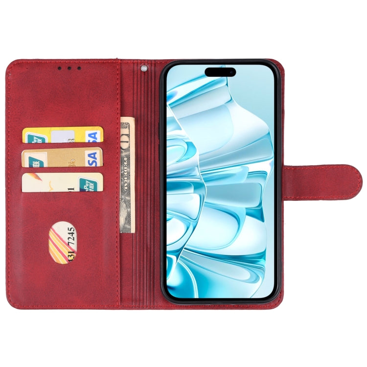 For iPhone 16 Plus Leather Phone Case(Red) - iPhone 16 Plus Cases by buy2fix | Online Shopping UK | buy2fix