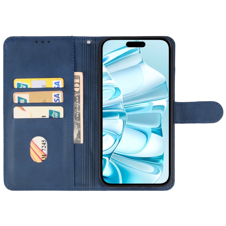 For iPhone 16 Plus Leather Phone Case(Blue) - iPhone 16 Plus Cases by buy2fix | Online Shopping UK | buy2fix