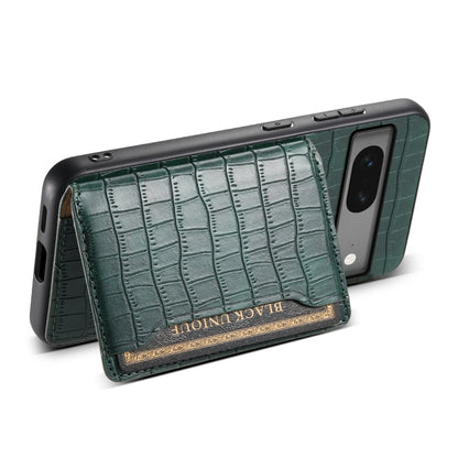 For Google Pixel 7 5G Crocodile Texture Card Bag Design Full Coverage Phone Case(Green) - Google Cases by buy2fix | Online Shopping UK | buy2fix