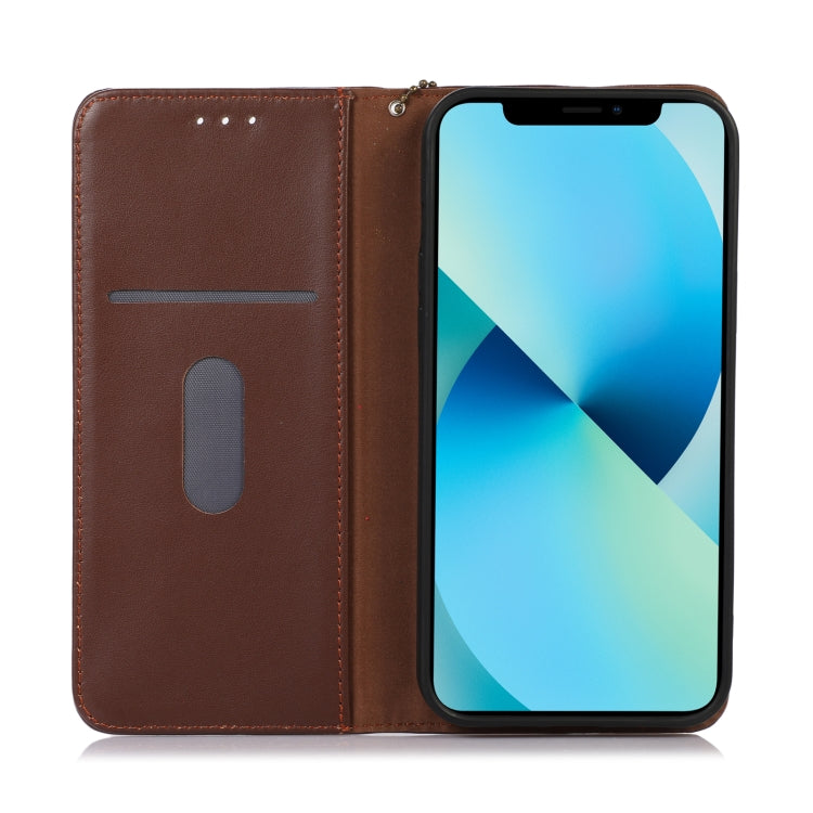 For Google Pixel 9 KHAZNEH Nappa Top Layer Cowhide Leather Phone Case(Brown) - Google Cases by buy2fix | Online Shopping UK | buy2fix