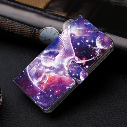 For Google Pixel 9 Pro Crystal Painted Leather Phone case(Unicorn) - Google Cases by buy2fix | Online Shopping UK | buy2fix