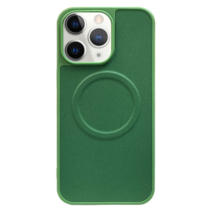 For iPhone 11 Pro Max 2 in 1 MagSafe Magnetic Silicone Leather Phone Case(Green) - iPhone 11 Pro Max Cases by buy2fix | Online Shopping UK | buy2fix