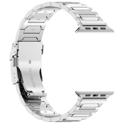 For Apple Watch Series 3 42mm I-Shaped Titanium Metal Watch Band(Silver) - Watch Bands by buy2fix | Online Shopping UK | buy2fix