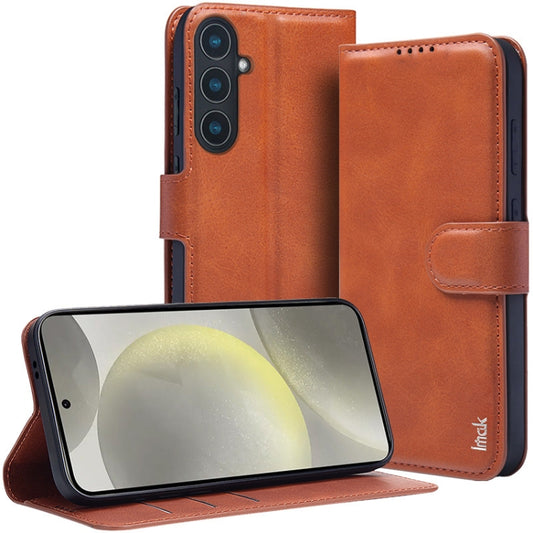 For Samsung Galaxy S24 5G IMAK Count Series Flip Leather Phone Case(Brown) - Galaxy S24 5G Cases by imak | Online Shopping UK | buy2fix