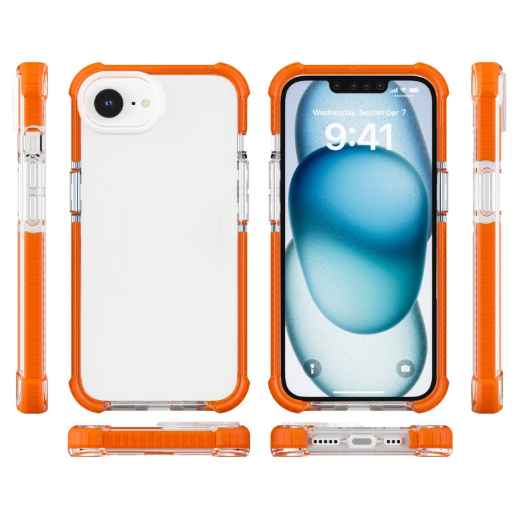 For iPhone SE 2024 Acrylic Full Coverage Shockproof Phone Case(Orange) - More iPhone Cases by buy2fix | Online Shopping UK | buy2fix