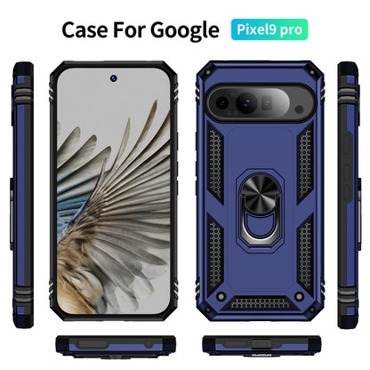 For Google Pixel 9 Pro Shockproof TPU + PC Phone Case with Holder(Blue) - Google Cases by buy2fix | Online Shopping UK | buy2fix