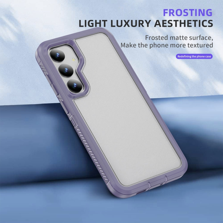 For Samsung Galaxy S24 5G Guard Life Waterproof Frosted Phone Case(Light Purple) - Galaxy S24 5G Cases by buy2fix | Online Shopping UK | buy2fix