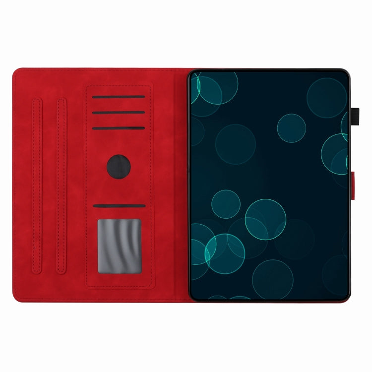 For Lenovo Tab M11/Xiaoxin Pad 11 2024 Coconut Tree Embossed Smart Leather Tablet Case(Red) - Lenovo by buy2fix | Online Shopping UK | buy2fix