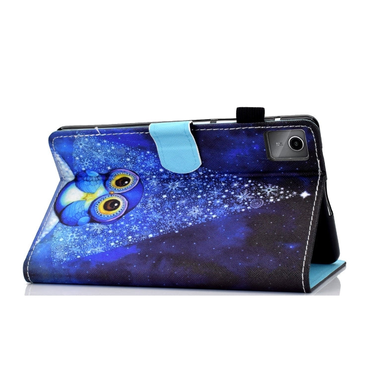 For Lenovo Tab M11 / Xiaoxin Pad 11 2024 Colored Drawing Stitching Smart Leather Tablet Case(Night Sky Owl) - Lenovo by buy2fix | Online Shopping UK | buy2fix