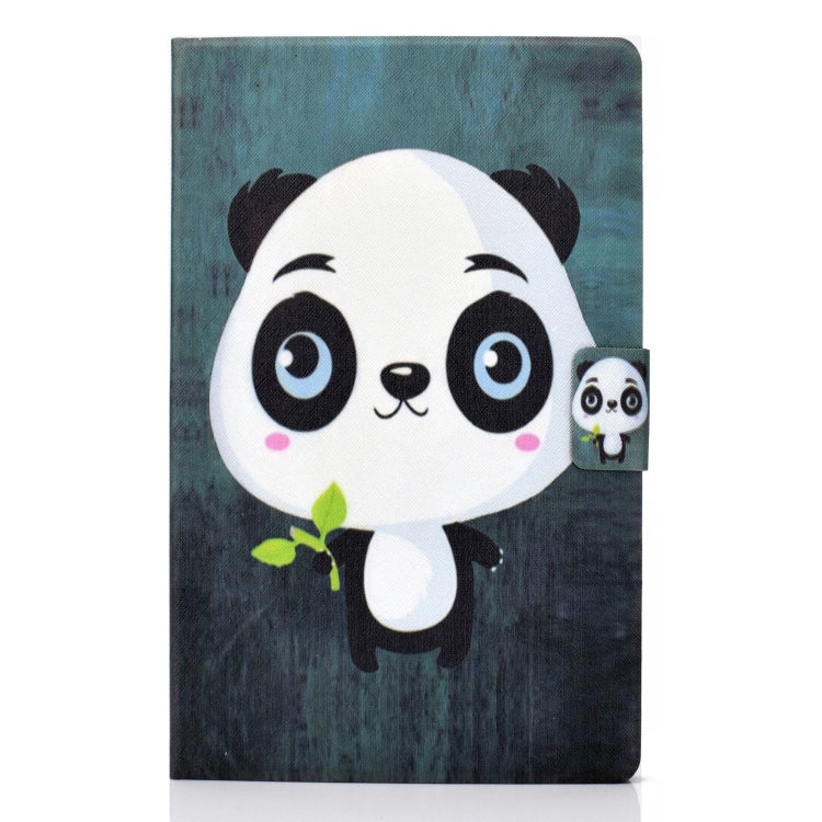 For Lenovo Tab M11 / Xiaoxin Pad 11 2024 Electric Pressed Colored Drawing Smart Leather Tablet Case(Panda) - Lenovo by buy2fix | Online Shopping UK | buy2fix