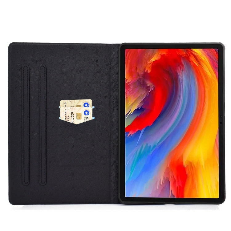 For Lenovo Tab M11 / Xiaoxin Pad 11 2024 Electric Pressed Colored Drawing Smart Leather Tablet Case(Panda) - Lenovo by buy2fix | Online Shopping UK | buy2fix