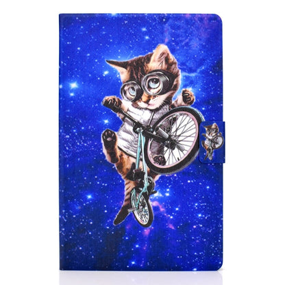 For Lenovo Tab M11 / Xiaoxin Pad 11 2024 Electric Pressed Colored Drawing Smart Leather Tablet Case(Glasses Cat) - Lenovo by buy2fix | Online Shopping UK | buy2fix