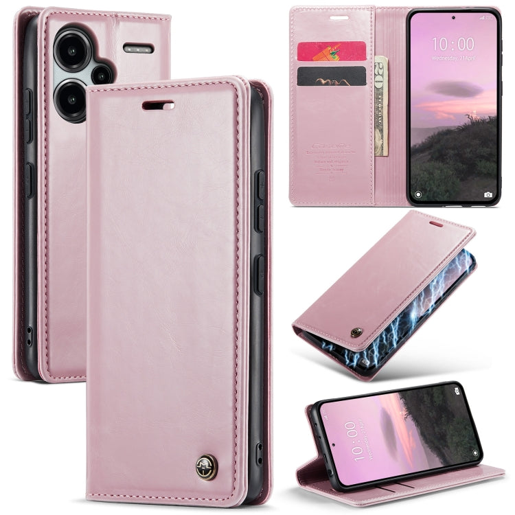 For Xiaomi Redmi Note 13 Pro+ 5G CaseMe 003 Crazy Horse Texture Flip Leather Phone Case(Pink) - Xiaomi Cases by CaseMe | Online Shopping UK | buy2fix