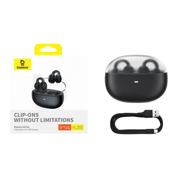 Baseus AirGo 1 Ring Open-Ear TWS Earbuds(Stellar Black) - Bluetooth Earphone by Baseus | Online Shopping UK | buy2fix