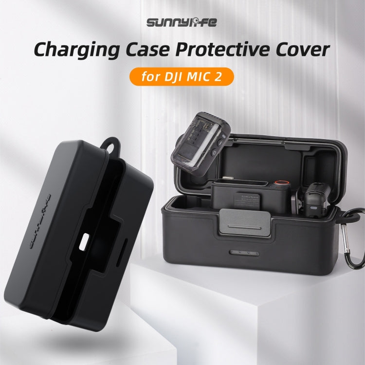 For DJI Mic 2 Sunnylife BHT772 Charging Case Wireless Mic Soft Scratch-proof Protective Cove(Black) - Case & Bags by Sunnylife | Online Shopping UK | buy2fix