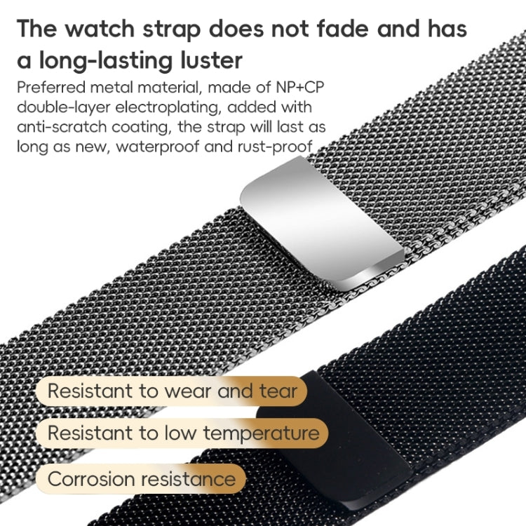 For Apple Watch 42mm ZGA Milanese Magnetic Metal Watch Band(Silver) - Watch Bands by ZGA | Online Shopping UK | buy2fix