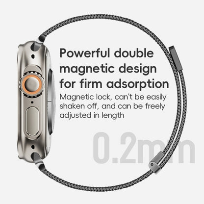 For Apple Watch Ultra 2 49mm ZGA Milanese Magnetic Metal Watch Band(Silver) - Watch Bands by ZGA | Online Shopping UK | buy2fix