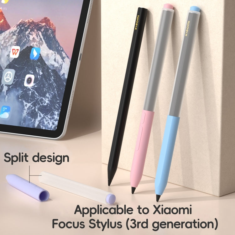 For Xiaomi Focus Pen III Stylus Pen Jelly Style Translucent Silicone Protective Case(Grey) - Pencil Accessories by buy2fix | Online Shopping UK | buy2fix