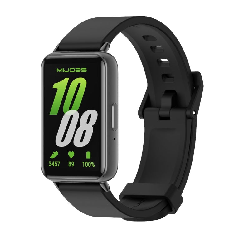 For Samsung Galaxy Fit 3 Mijobs Silicone Watch Band(Black) - Watch Bands by MIJOBS | Online Shopping UK | buy2fix