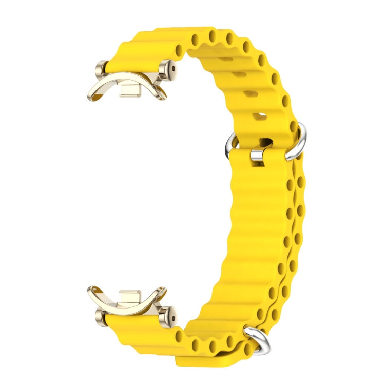 For Xiaomi Mi Band 8 / 9 / 9 NFC Mijobs GT4 Marine Silicone Breathable Watch Band(Yellow Light Gold) - Watch Bands by MIJOBS | Online Shopping UK | buy2fix