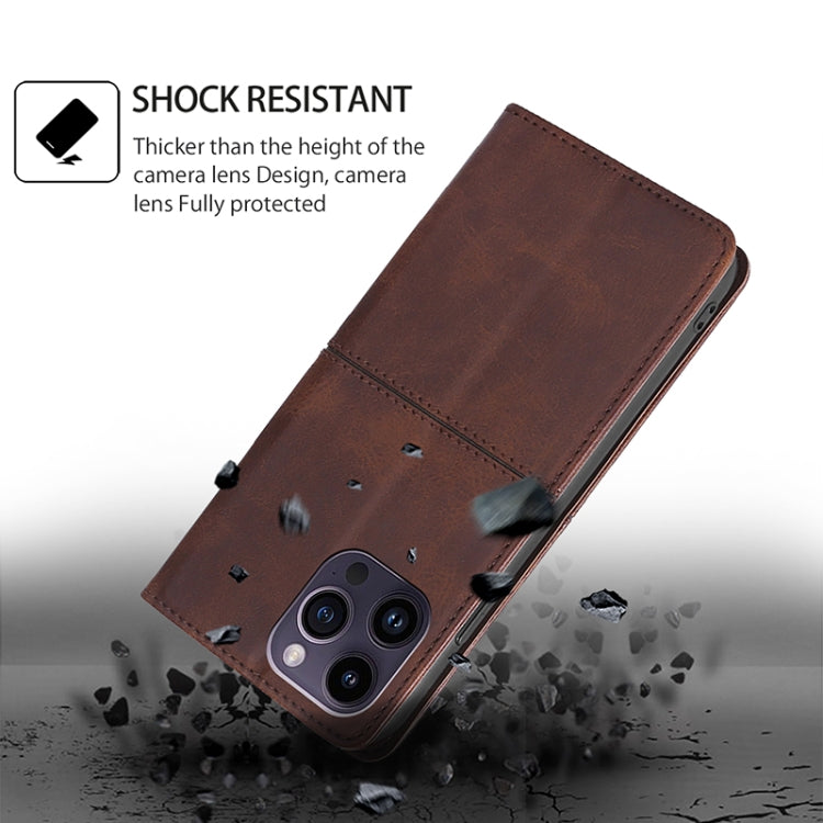 For Motorola Edge 5G 2024 Cow Texture Magnetic Leather Phone Case(Dark Brown) - Motorola Cases by buy2fix | Online Shopping UK | buy2fix