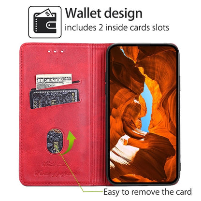 For Motorola Edge 5G 2024 Cow Texture Magnetic Leather Phone Case(Red) - Motorola Cases by buy2fix | Online Shopping UK | buy2fix