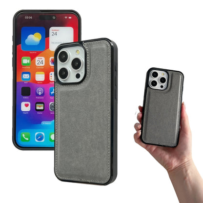 For iPhone 16 Pro Multifunctional Seven Cards Wallet Leather Phone Case(Grey) - iPhone 16 Pro Cases by buy2fix | Online Shopping UK | buy2fix